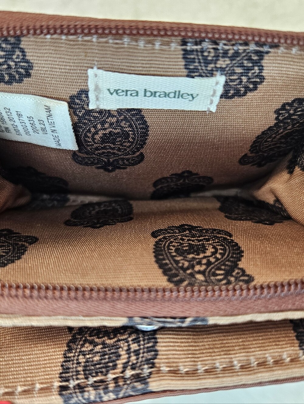 Vera Bradley Cinnamon Brown Zip-Around Wallet - Picture 7 of 7